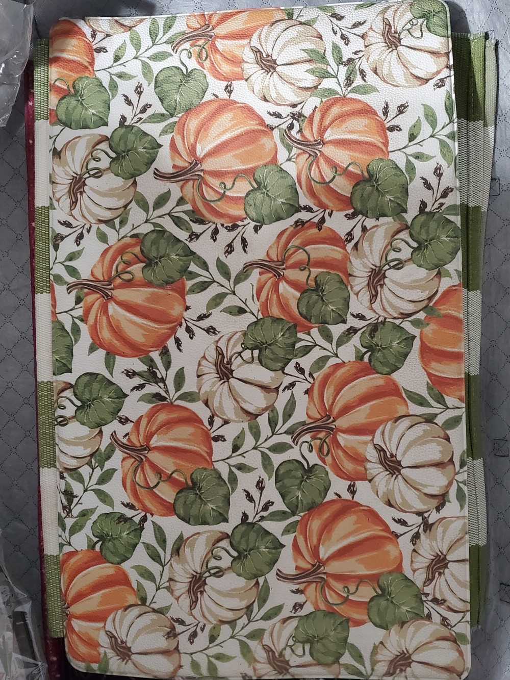 Fall Pumpkin Floral Anti Fatigue Mat